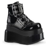 Demonia Black Patent-Vegan Leather Bear-104 - Image 2