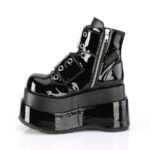 Demonia Black Patent-Vegan Leather Bear-104 - Image 4