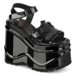Demonia Black Patent Wave-13 - Image 2