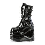 Demonia Black Patent Wave-150 - Image 4