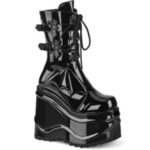 Demonia Black Patent Wave-150 - Image 6