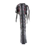 Demonia Black-Red Vegan Leather Crypto-106 - Image 5