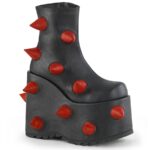 Demonia Black-Red Vegan Leather Slay-77 - Image 2