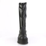 Demonia Black Stretch Vegan Leather Slacker-200 - Image 3