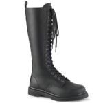 Demonia Black Vegan Leather Bolt-400 - Image 2