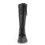 Demonia Black Vegan Leather Bolt-400 - Image 3