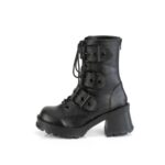 Demonia Black Vegan Leather Bratty-118 - Image 4