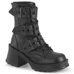 Demonia Black Vegan Leather Bratty-118 - Image 6
