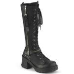Demonia Black Vegan Leather Bratty-206
