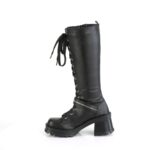 Demonia Black Vegan Leather Bratty-206 - Image 4