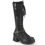 Demonia Black Vegan Leather Bratty-206 - Image 6