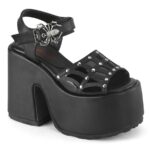 Demonia Black Vegan Leather Camel-17