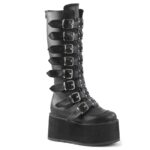 Demonia Black Vegan Leather Damned-318