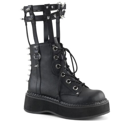 Demonia Black Vegan Leather Emily-357