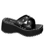 Demonia Black Vegan Leather Flip-05