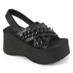 Demonia Black Vegan Leather Funn-12 - Image 6
