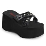 Demonia Black Vegan Leather Funn-29 - Image 2