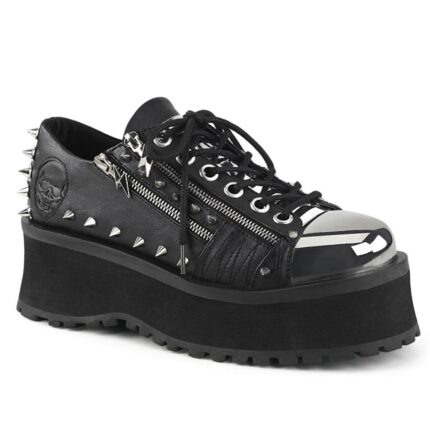 Demonia Black Vegan Leather Gravedigger-04