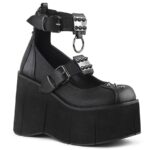 Demonia Black Vegan Leather Kera-12 - Image 2
