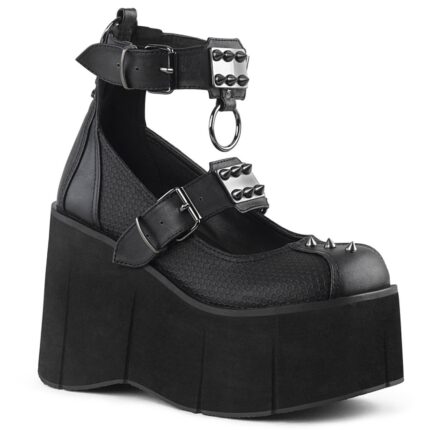 Demonia Black Vegan Leather Kera-12