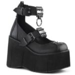 Demonia Black Vegan Leather Kera-12 - Image 6