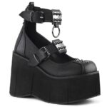 Demonia Black Vegan Leather Kera-12 - Image 7