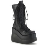 Demonia Black Vegan Leather-Patent Void-118