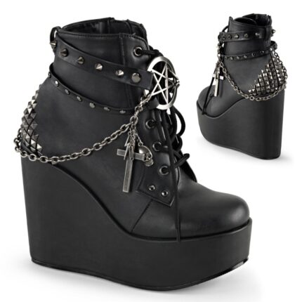 Demonia Black Vegan Leather Poison-101