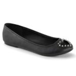 Demonia Black Vegan Leather-Pony Faux Fur Star-24