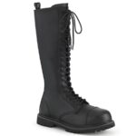 Demonia Black Vegan Leather Riot-20