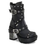 Demonia Black Vegan Leather Sinister-201