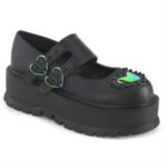 Demonia Black Vegan Leather Slacker-25 - Image 3