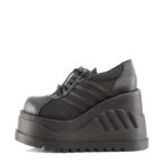 Demonia Black Vegan Leather Stomp-08 - Image 4