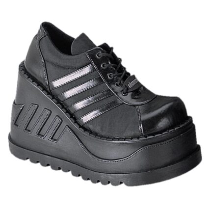 Demonia Black Vegan Leather Stomp-08