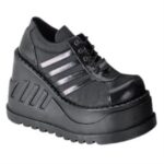 Demonia Black Vegan Leather Stomp-08 - Image 6