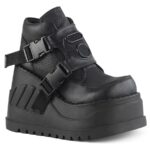 Demonia Black Vegan Leather Stomp-15 - Image 2