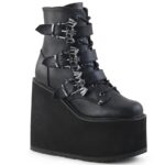 Demonia Black Vegan Leather Swing-103