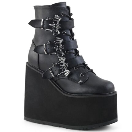 Demonia Black Vegan Leather Swing-103