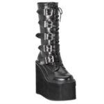 Demonia Black Vegan Leather Swing-220 - Image 6