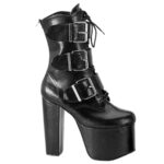 Demonia Black Vegan Leather Torment-703