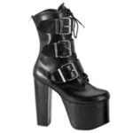 Demonia Black Vegan Leather Torment-703 - Image 6