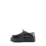Demonia Black Vegan Leather V-Creeper-502 - Image 4