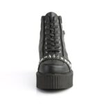 Demonia Black Vegan Leather V-Creeper-565 - Image 3