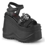 Demonia Black Vegan Leather Wave-13 - Image 2