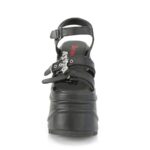 Demonia Black Vegan Leather Wave-13 - Image 3
