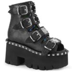 Demonia Black Vegan Leather&Hologram Ashes-70 - Image 2