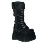 Demonia Black Vegan Suede Bear-202