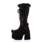 Demonia Black Vegan Suede Camel-311 - Image 4