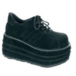 Demonia Black Vegan Suede Tempo-08 - Image 7