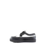 Demonia Black-White Leather Creeper-608 - Image 4